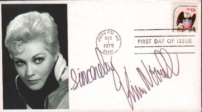 Kim Novak signed FDC (1 of 1)
