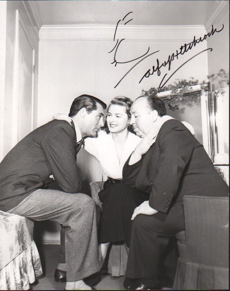 Alfred Hitchcock signed vintage photograph with sketch (1 of 1)