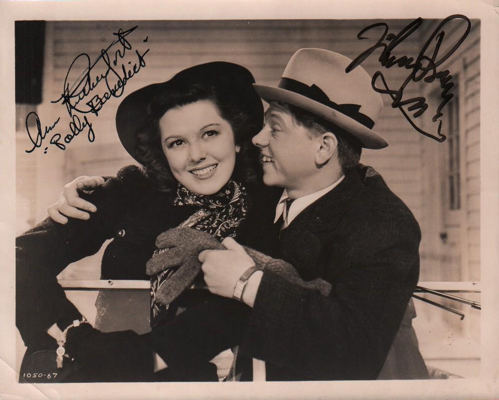 Mickey Rooney and Ann Rutherford vintage signed photograph (1 of 1)