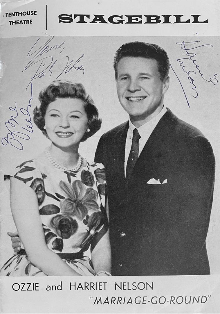 Ozzie and Harriet Nelson AND Ricjy Nelson signed program (1 of 1)