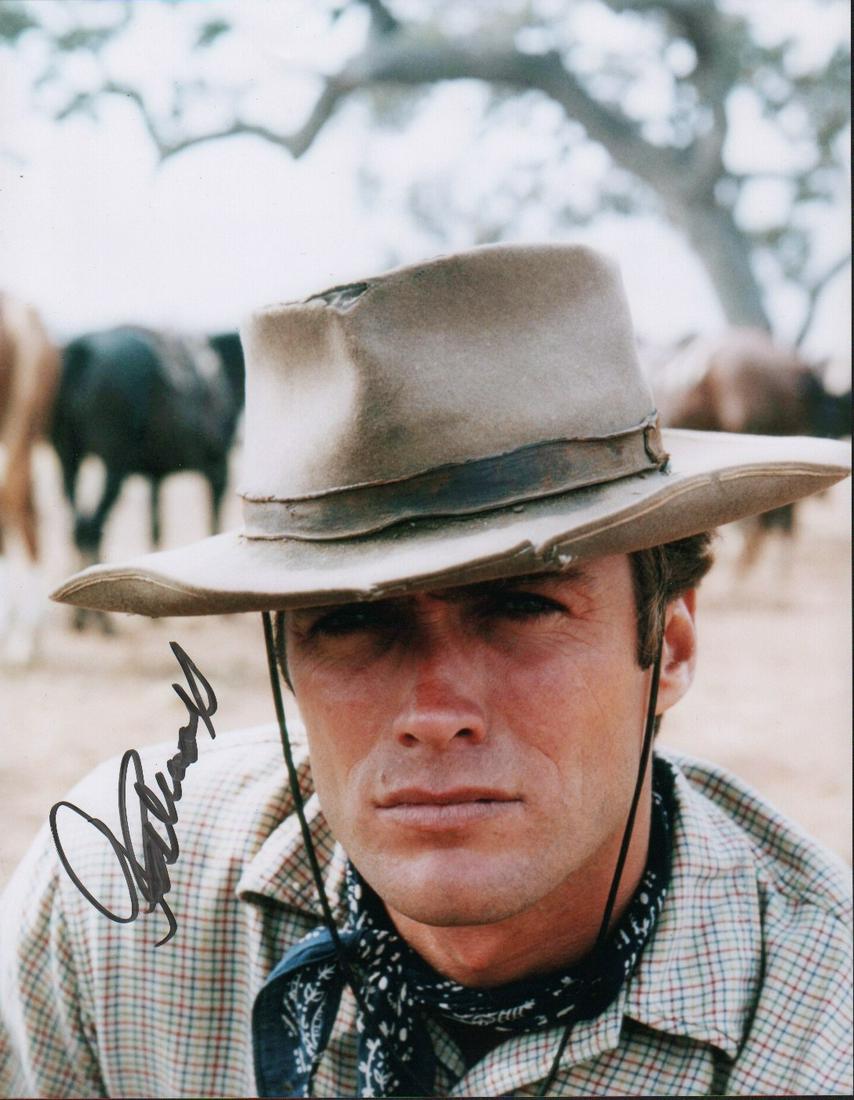 Clint Eastwood signed 11x14 Rawhide photograph (1 of 1)