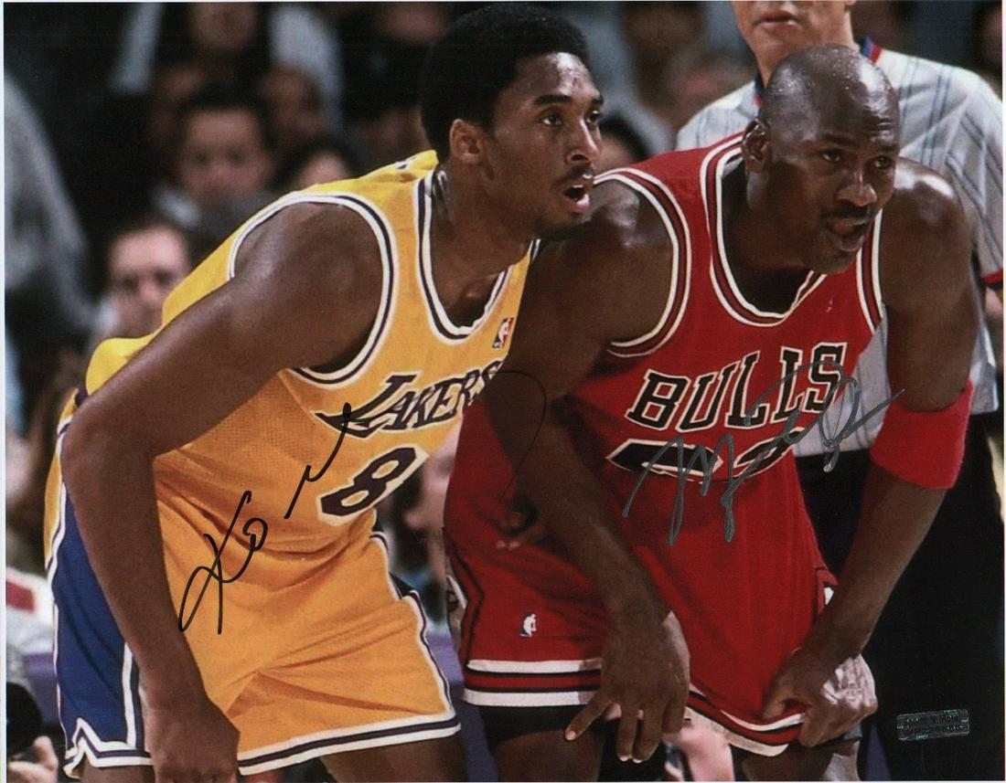 Michael Jordan and Kobe Bryant signed 11x14 private signing wih Sports N More (1 of 1)
