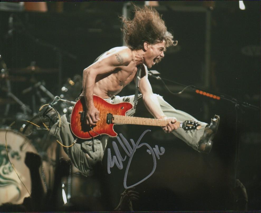Eddie Van Halen signed stage shot photograph (1 of 1)