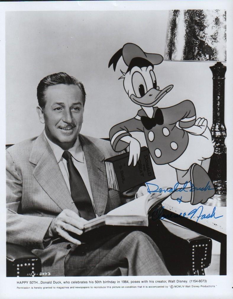 Clarence Nash rare voice of Donald Duck signed vintage photograph (1 of 1)