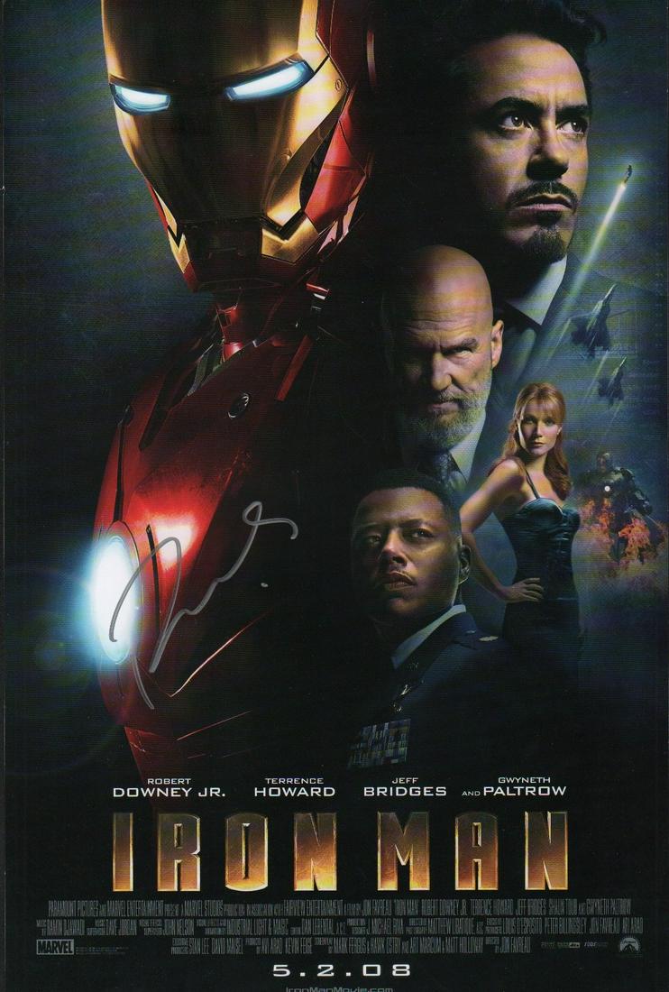 Iron Man premiere poster 11x17 signed by Robert Downey Jr (1 of 1)