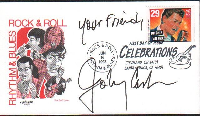 Johnny Cash signed FDC (1 of 1)