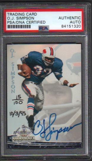 O.J Simpson signed card (1 of 1)