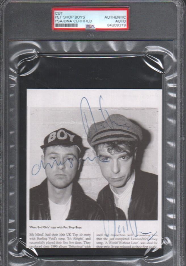 Pet Shop Boys slabbed PSA signed photo (1 of 1)