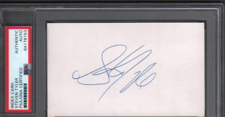 Steven Tyler Aerosmith signature PSA DNA Slabbed (1 of 1)