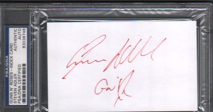 Steven Adler Guns n Roses signature PSA DNA slabbed (1 of 1)
