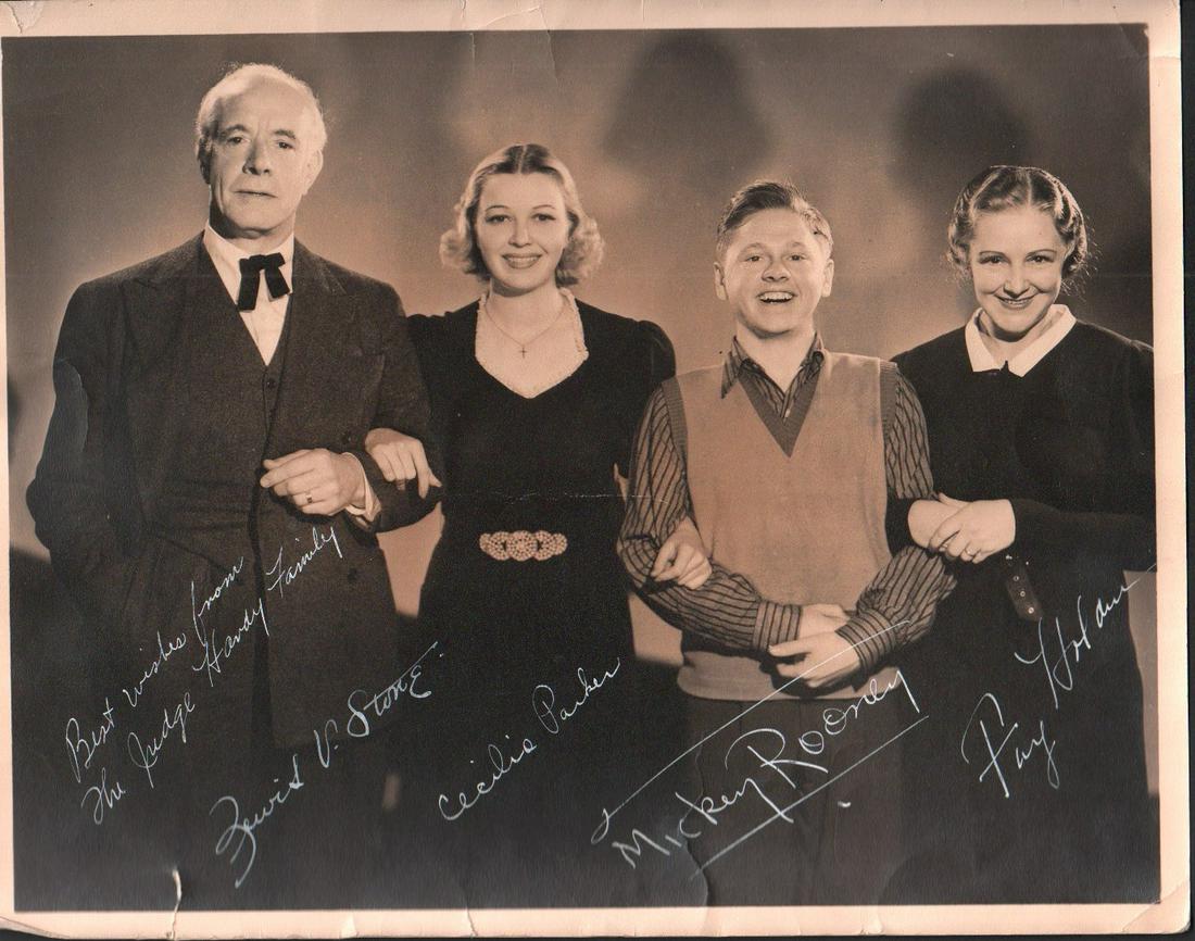 Andy Hardy rare large signed cast photograph (1 of 1)