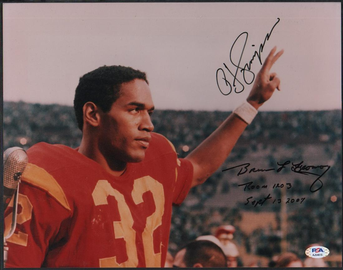 OJ Simpson unusual signed photograph PSA DNA (1 of 1)
