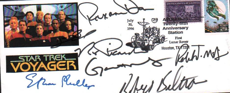 Star Trek Voyager cast signed FDC (1 of 1)