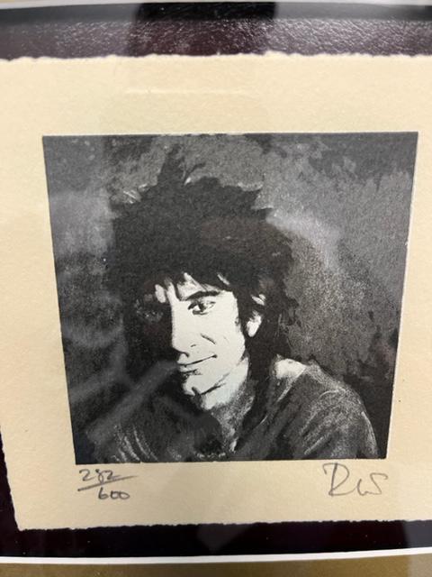 Ron Wood framed signed artwork (1 of 1)