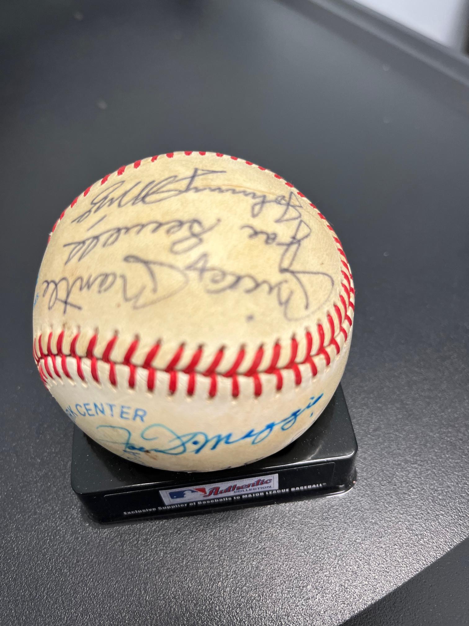 Joe Dimaggio Mickey Mantle etc signed baseball (1 of 1)