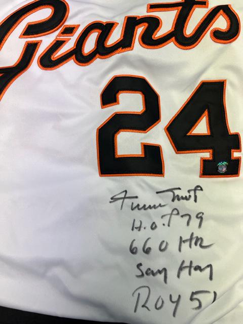 Willie Mays signed STAT jersey (1 of 1)
