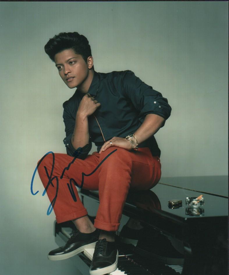 Bruno Mars signed photograph (1 of 1)