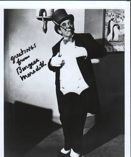 Burgess Meredith signed photograph: A Burgess Meredith as the Penguin in TVS Batman signed photograph with COA