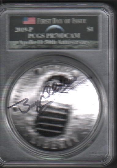 First Day Issued SIGNED by Buzz Aldrin five ounce coin (1 of 1)
