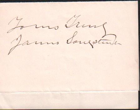 Civil War General James Longstreet signature (1 of 1)