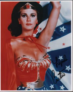 Lynda Carter Wonder Woman signed photograph: A Lynda Carter Wonder Woman signed 8x10 photograph with COA