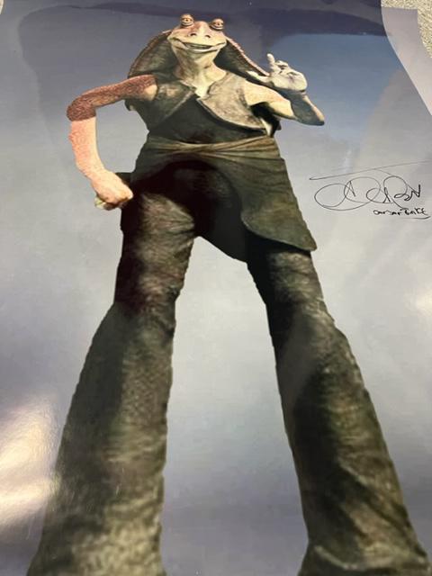 Ahmed Best Jar Jar Binks signed huge 24x36 photograph (1 of 1)