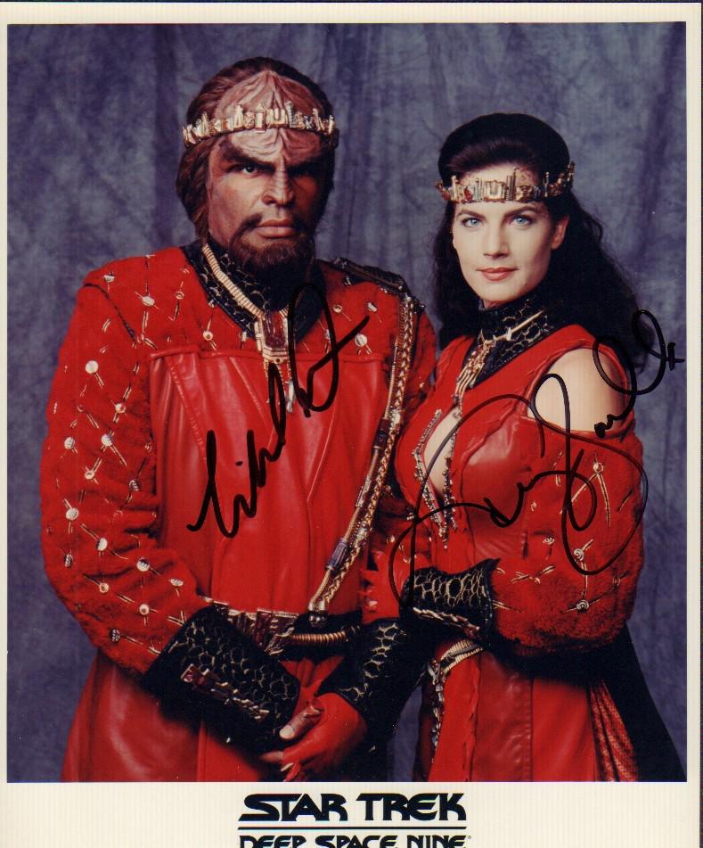 Michael Dorn and Terry Farrell Signed Star Trek Deep Space Nine photograph (1 of 1)