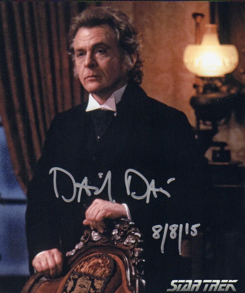 Daniel Davis signed Star Trek photograph: 8x10 in character with COA