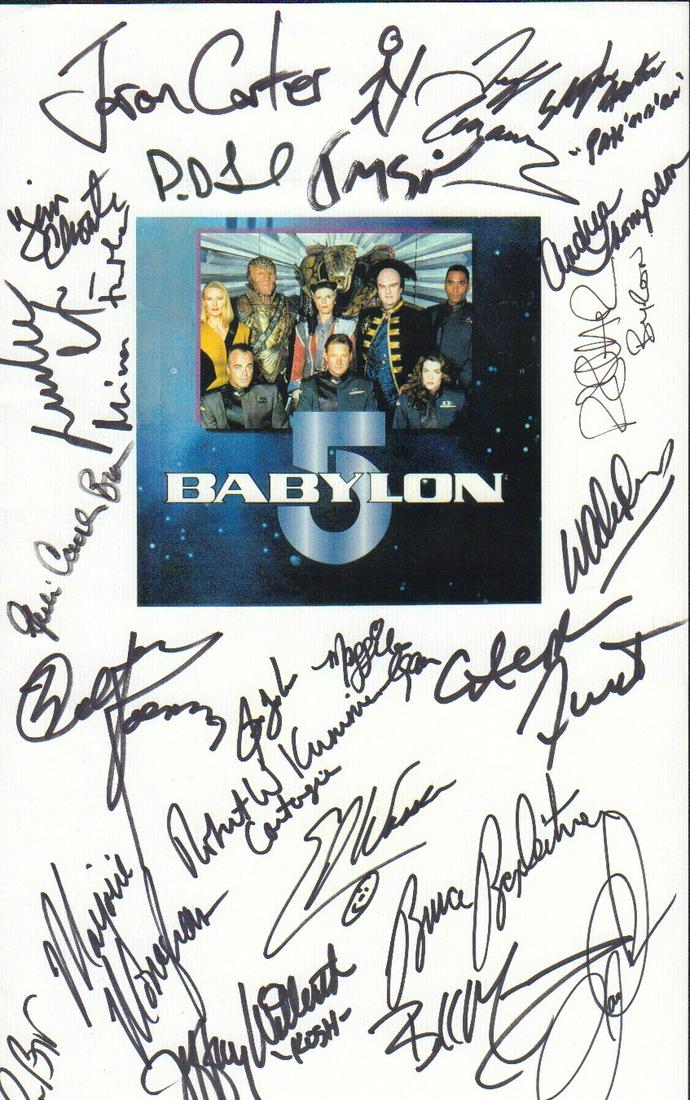 Babylon 5 cast signed 11x17 print (1 of 1)