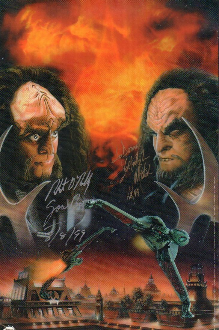 JG Hertzler and Robert O'Relly signed 11x17 Klingon print Star Trek (1 of 1)