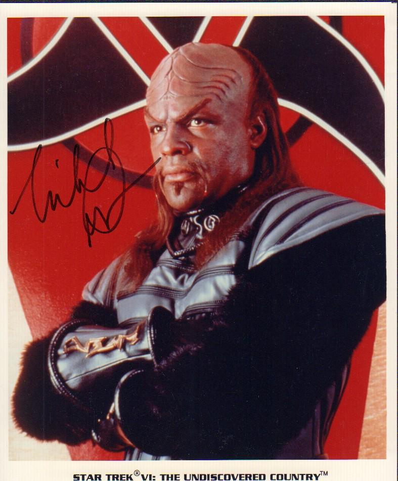Michael Dorn signed Star Trek Next Gen photograph (1 of 1)