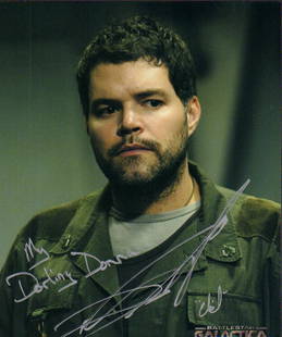 Aaron Douglas signed Battlestar Galactica photograph: 8x10 in character from series signed with COA