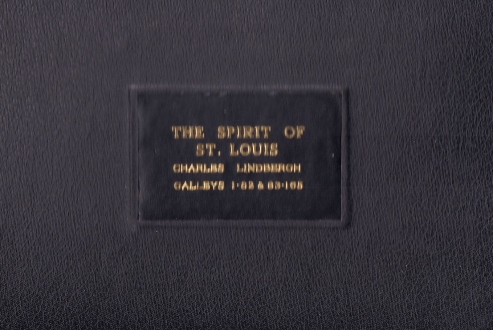 Spirit of St Louis one of  kind original galley proof of book (1 of 3)