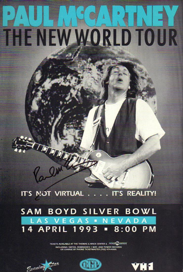 Paul McCartney signed concert poster (1 of 1)