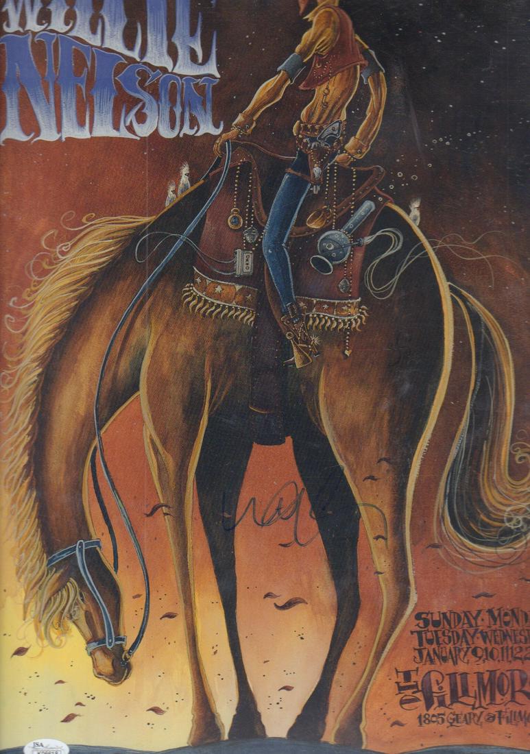 Willie Nelson signed JSA concert poster (1 of 1)