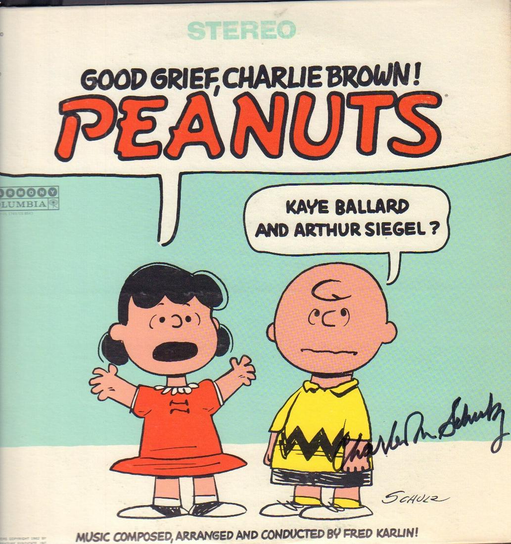 Peanuts soundtrack signed by Charles M Schulz (0164) on Mar 26, 2023