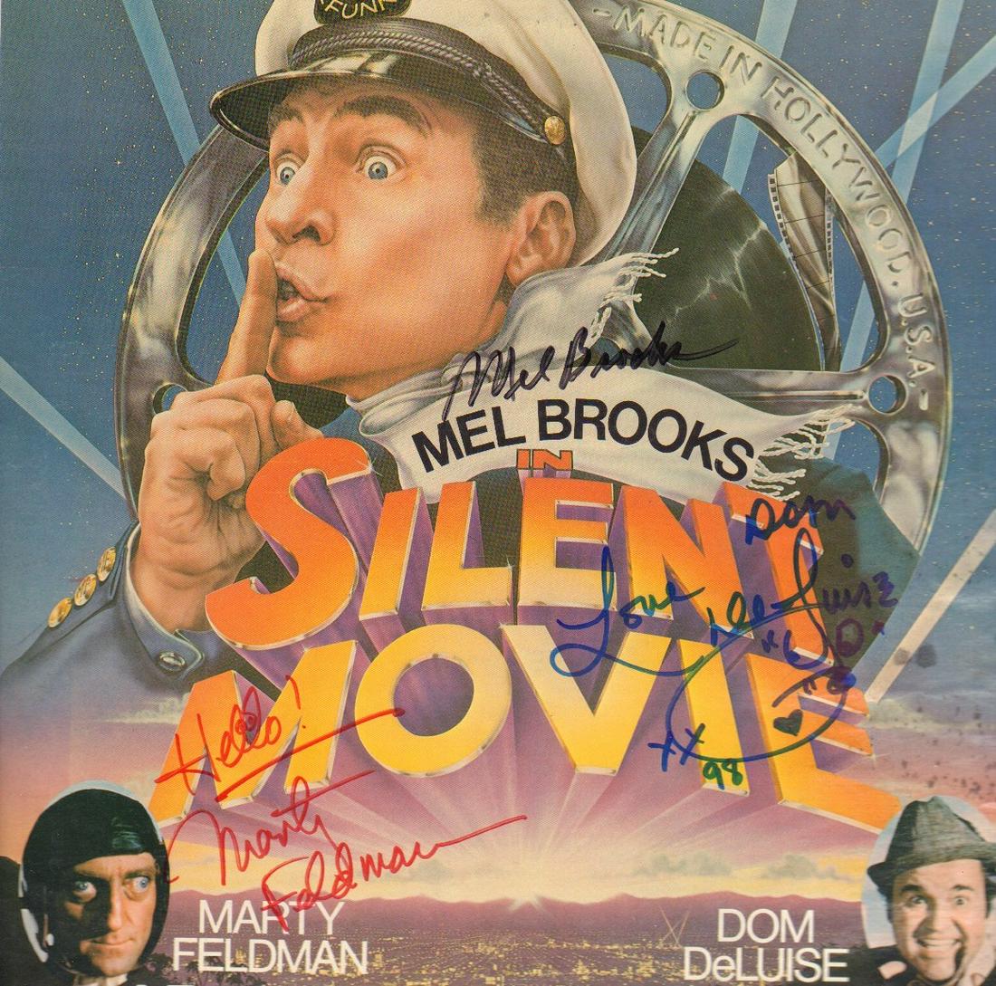 Silent Movie soundtrack cast signed LP (0177) on Mar 26, 2023 Piece