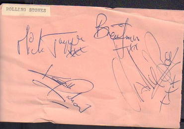 Rolling Stones vintage original set of signatures