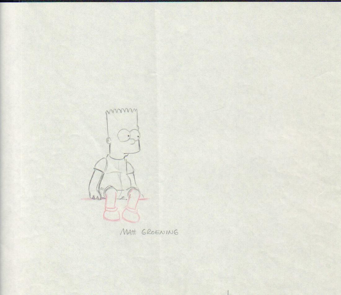 Simpsons Art signed by Matt Groening (1 of 1)