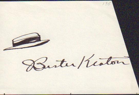 Buster Keaton signed sketch (1 of 1)