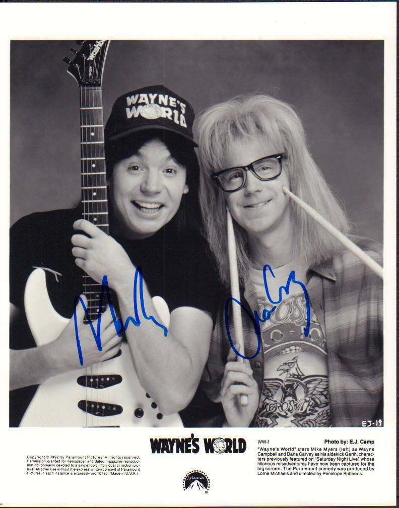 Waynes World Cast Signed Photograph
