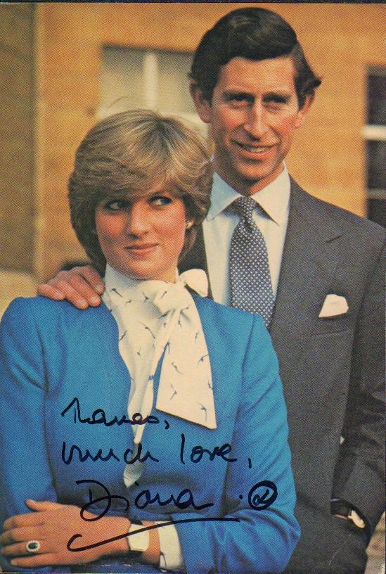 Princess Diana signed 6x7 photo card (1 of 1)