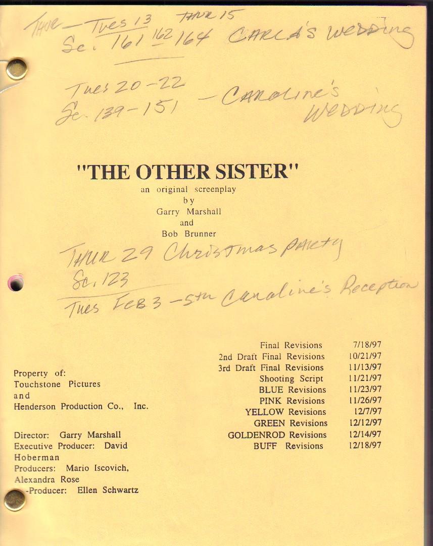 The Other Sister original script (1 of 1)