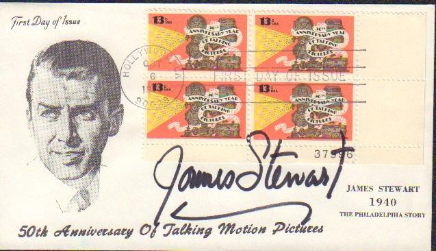 Jimmy Stewart signed FDC (1 of 1)