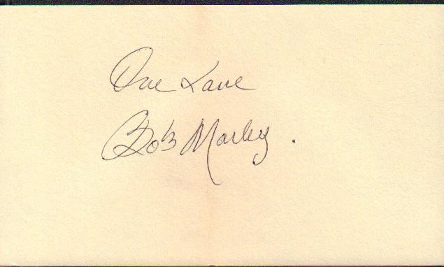 Bob Marley rare signature (1 of 1)