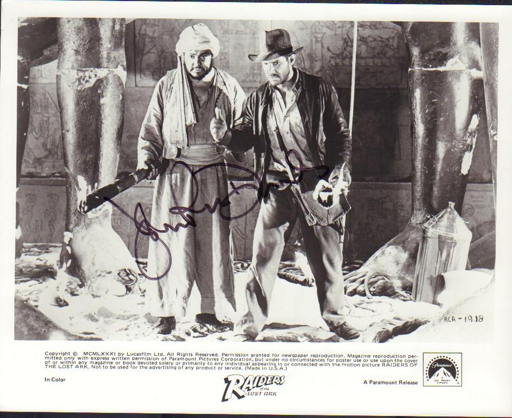 John Rhys Davies signed Raiders of the Lost Ark original photograph (1 of 1)