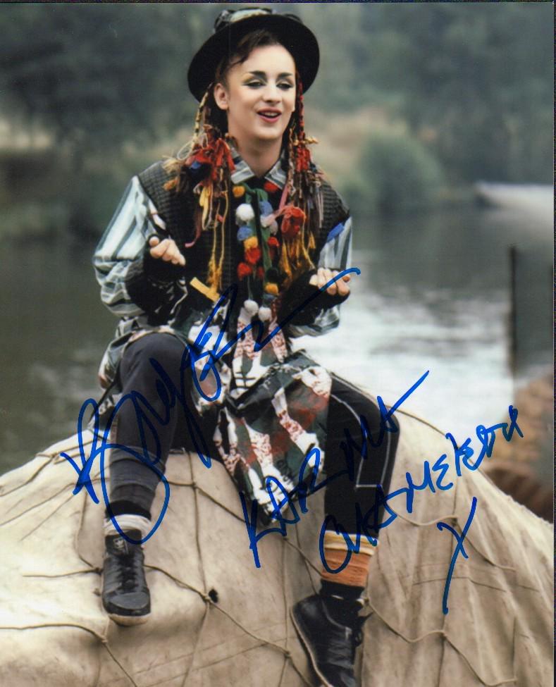 Boy George signed photograph adding song title (1 of 1)