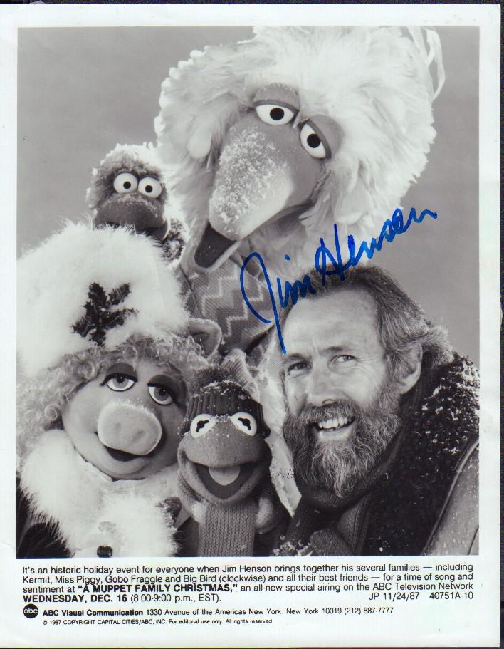 Jim Henson Muppets signed photograph: A scarce Muppets signed vintage photograph by deceased creator Jim Henson with COA