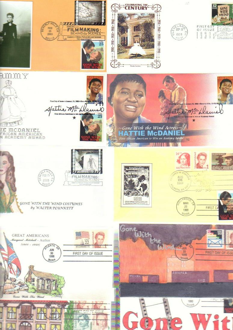 A lot of TEN rare Gone with the Wind FDCs (1 of 1)