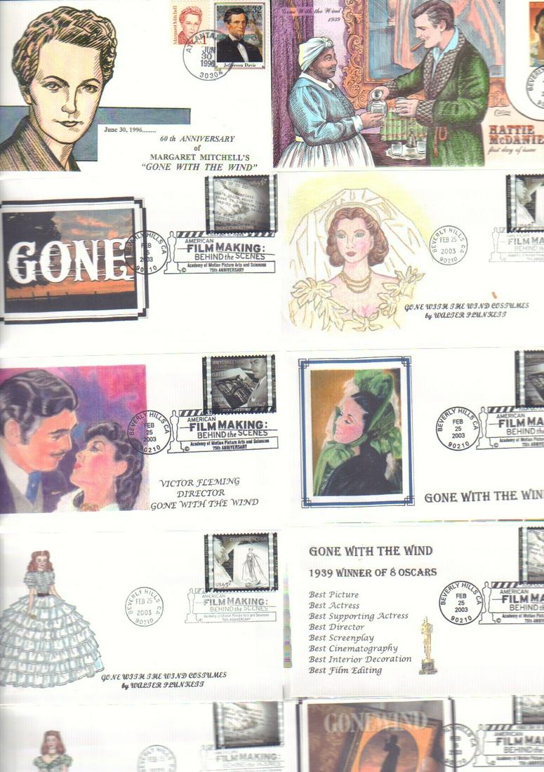A lot of TEN rare Gone with the Wind FDCs (1 of 1)